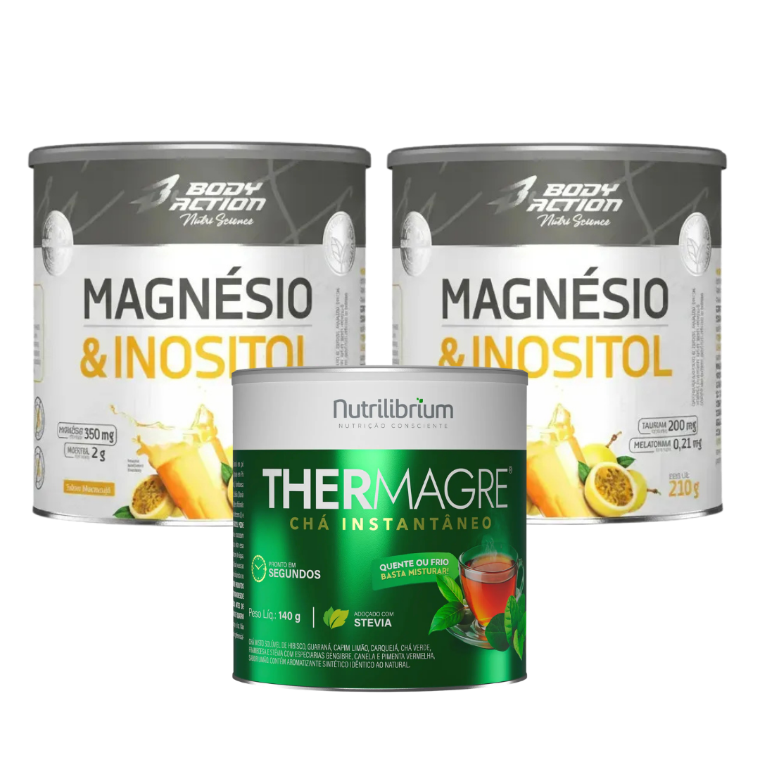 Kit 2 Magnésio & Inositol + Chá Thermagre
